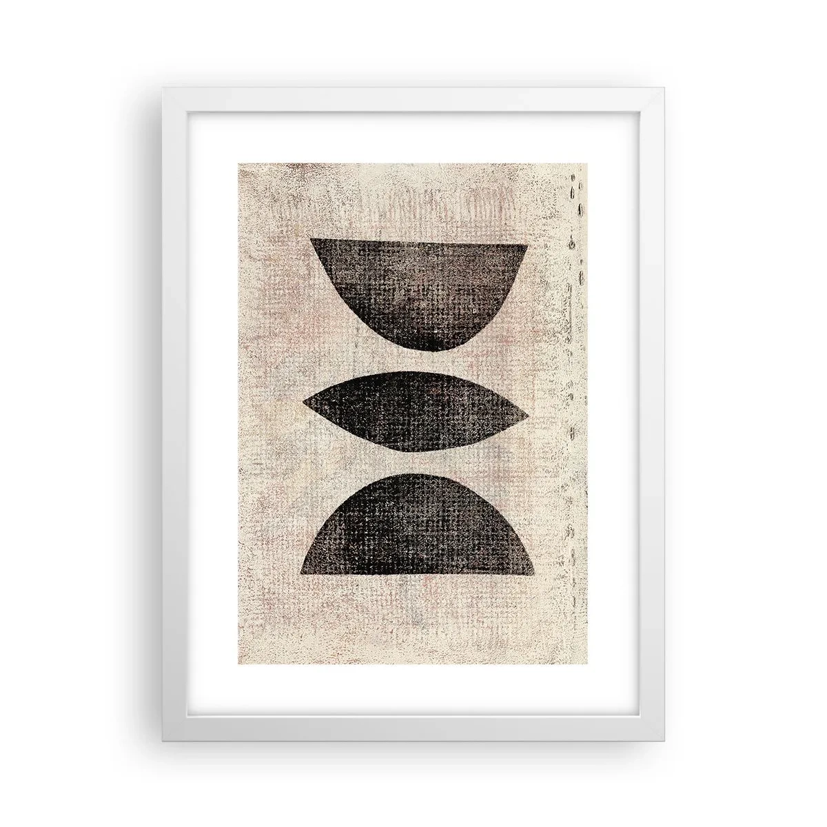 Póster en marco blanco - Abstracción étnica - 30x40 cm