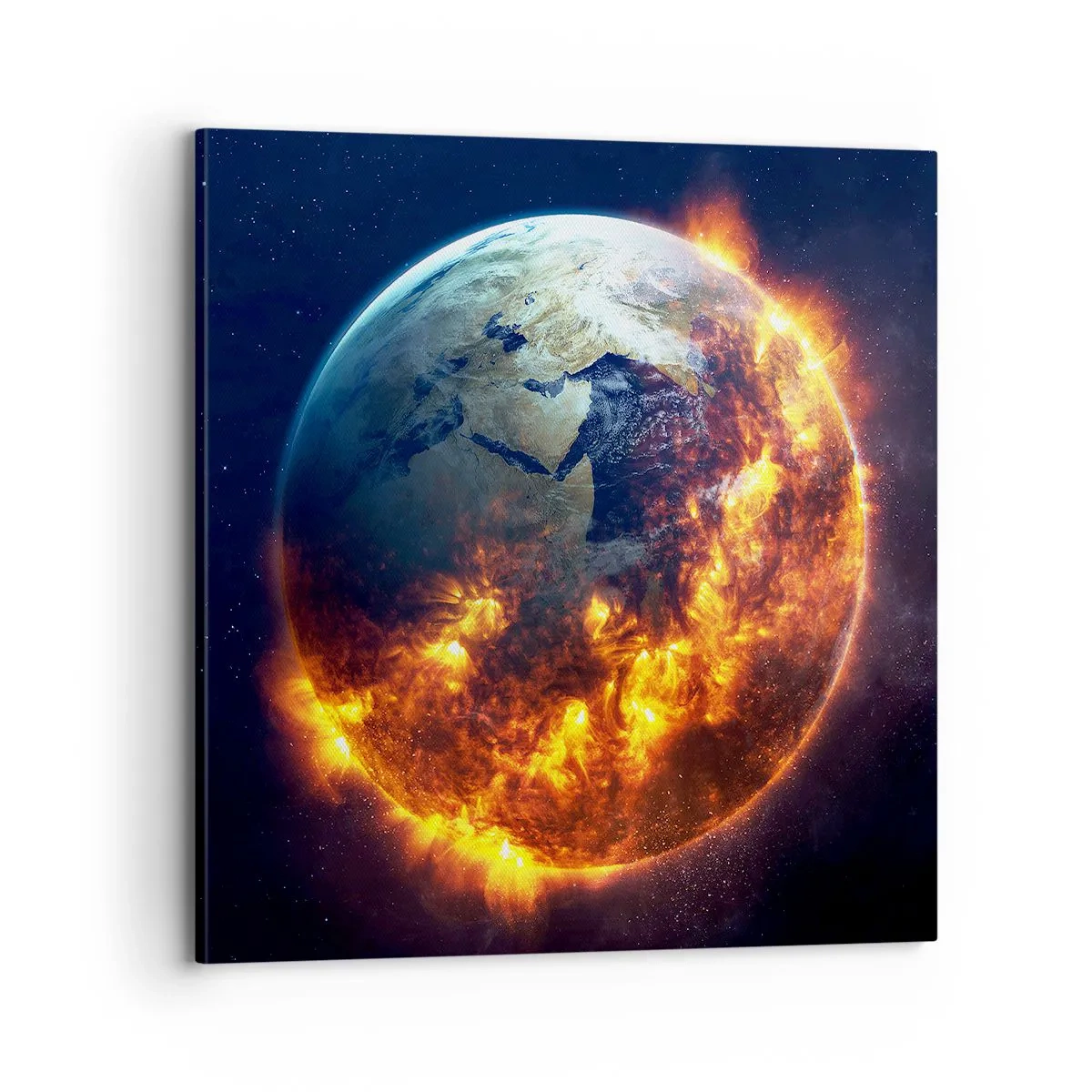 Cuadro sobre lienzo - Impresión de Imagen - La llama del apocalipsis - 70x70 cm