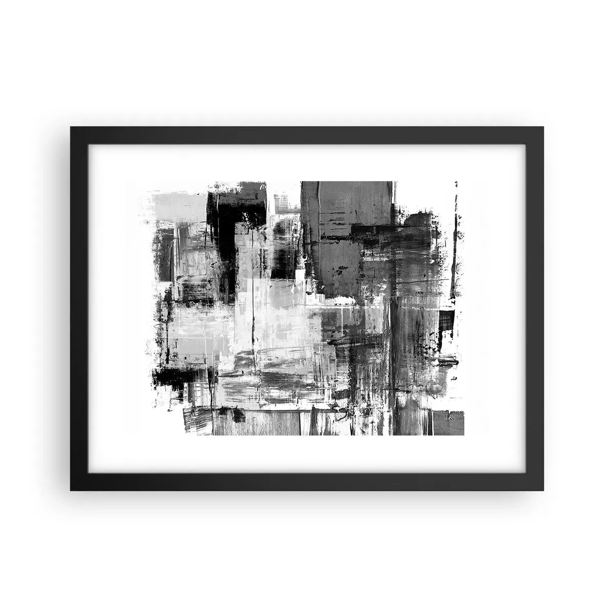 Póster en marco negro - El gris es hermoso - 40x30 cm