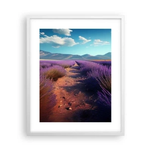 Póster en marco blanco - Campos fragantes - 40x50 cm