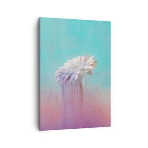 Cuadro sobre lienzo - Impresión de Imagen - Gerbera pastel con efecto difuminado - 50x70cm - El inframundo de las flores - Decoración de pared moderna para salón y dormitorio ARTTOR
