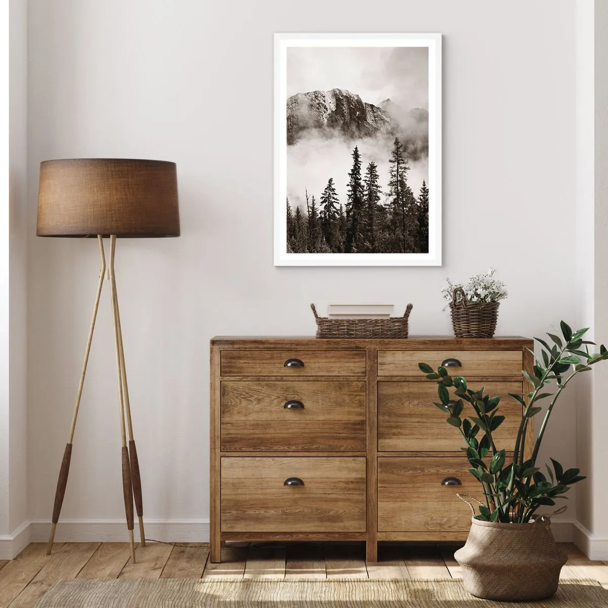 Póster en marco blanco - Gobernante de granito - 40x50 cm