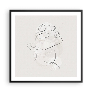 Póster en marco negro - Contorno de un sueño - 60x60 cm