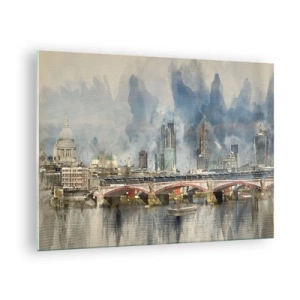 Cuadro sobre vidrio - Impresiones sobre Vidrio - Londres en todo su esplendor - 70x50cm - Londres en todo su esplendor - Decoración de pared moderna para salón y dormitorio ARTTOR