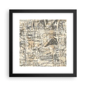 Póster en marco negro - A la espera de ser descifrado - 30x30 cm