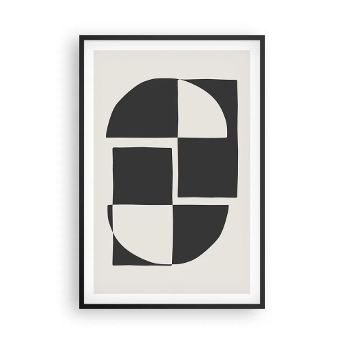 Póster en marco negro - Antítesis - síntesis - 61x91 cm