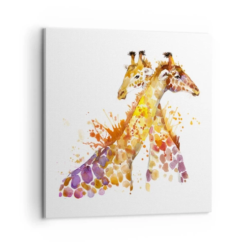 Cuadro sobre lienzo - Impresión de Imagen - ¿Esto es amistad o es amor? - 50x50 cm