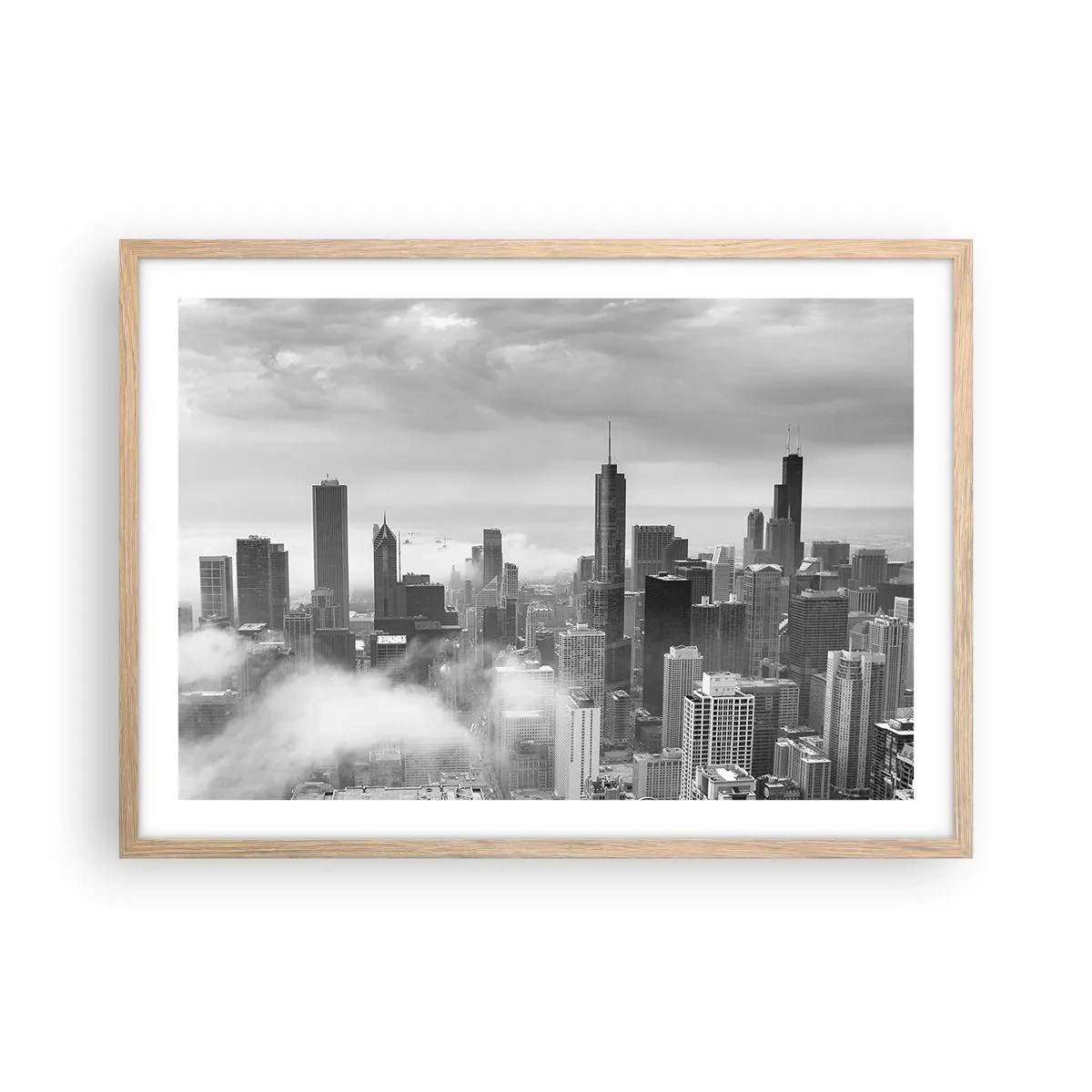Póster en marco roble claro - Paisaje americano - 70x50 cm