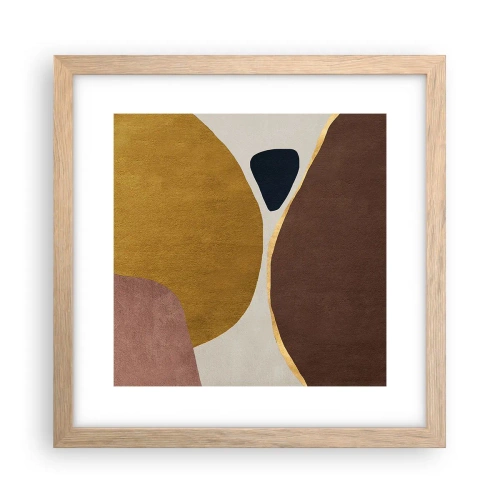 Póster en marco roble claro - Abstracción - un lugar en el espacio - 30x30 cm