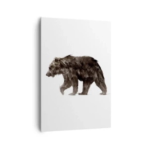 Cuadro sobre lienzo - Impresión de Imagen - Silueta artística de un oso - 70x100cm - Elegante y poderoso - Decoración de pared moderna para salón y dormitorio ARTTOR