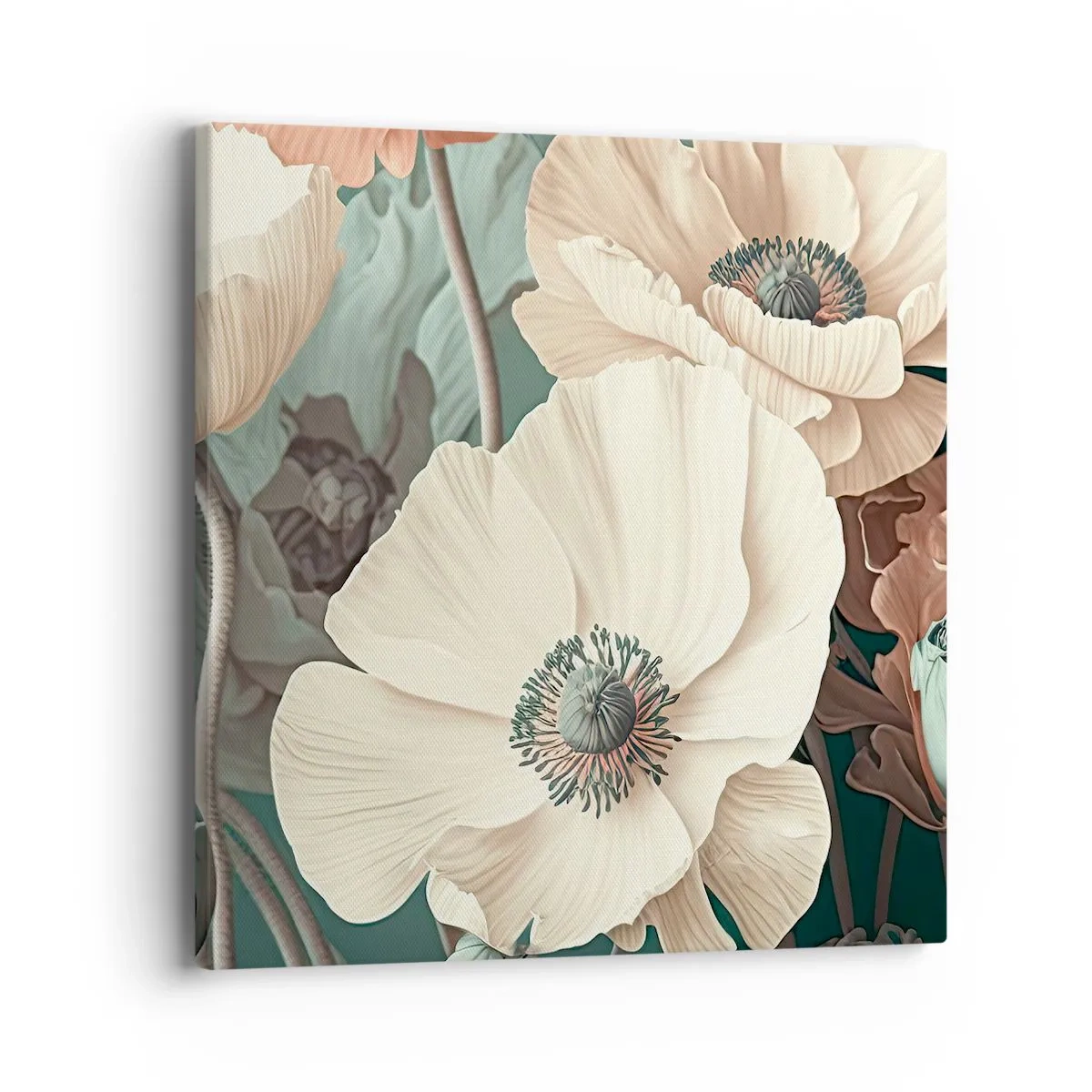 Cuadro sobre lienzo - Impresión de Imagen - Susurro de amapolas - 40x40 cm