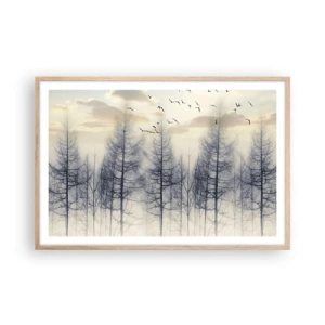 Póster en marco roble claro - Espíritus del bosque - 91x61 cm