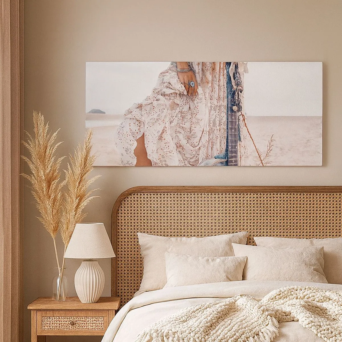 Cuadro sobre lienzo - Impresión de Imagen - Una flor en el camino - 100x40 cm