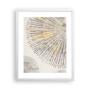 Póster en marco blanco - Belleza lineal - 40x50 cm