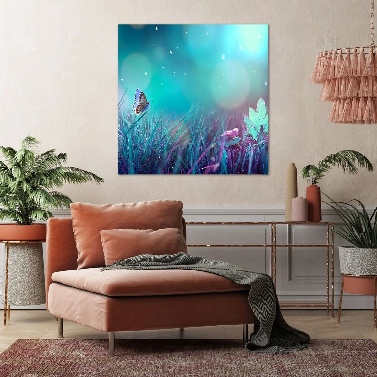 Cuadro sobre lienzo - Impresión de Imagen - La vida secreta de un prado - 70x70 cm