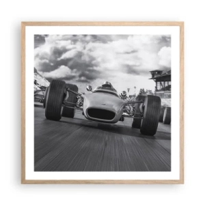 Póster en marco roble claro - ¡Hay poder! - 60x60 cm