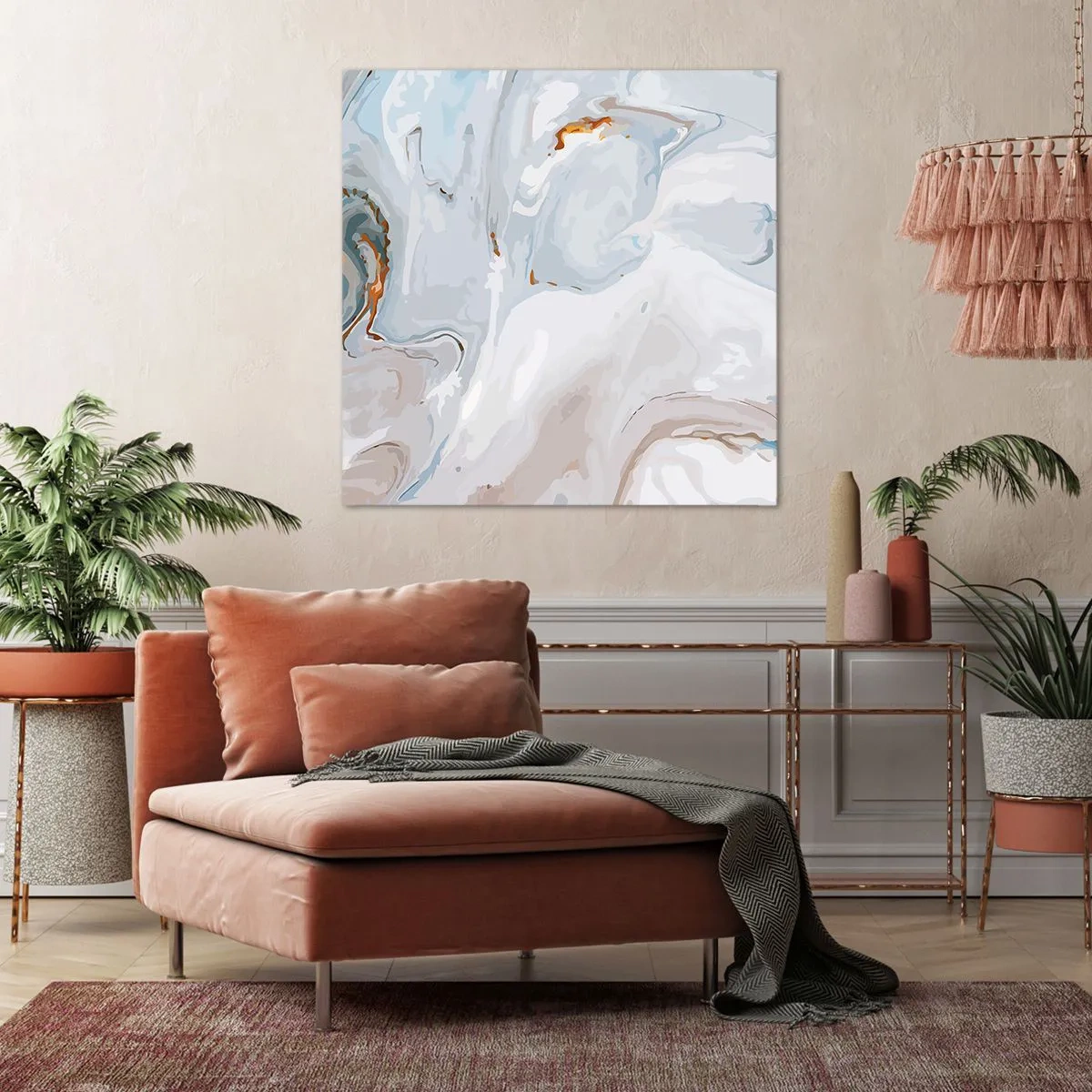 Cuadro sobre lienzo - Impresión de Imagen - Blanco fusión - 60x60 cm