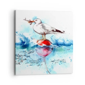 Cuadro sobre lienzo - Impresión de Imagen - Una captura exitosa - 70x70 cm