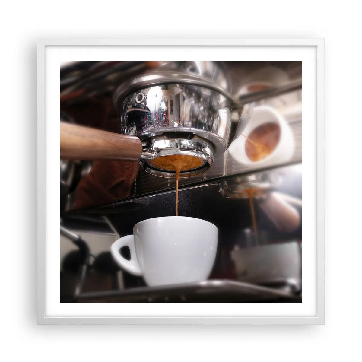 Póster en marco blanco - El mejor momento del día - 60x60 cm