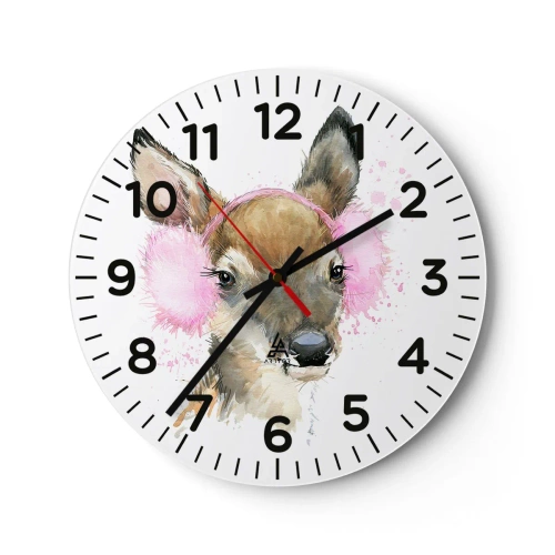 Reloj de pared - Reloj de vidrio - Y el frío no te molestará más - 30x30 cm