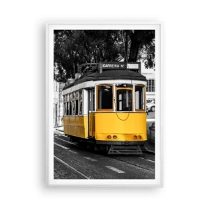 Póster en marco blanco - Y un fado de fondo - 70x100 cm