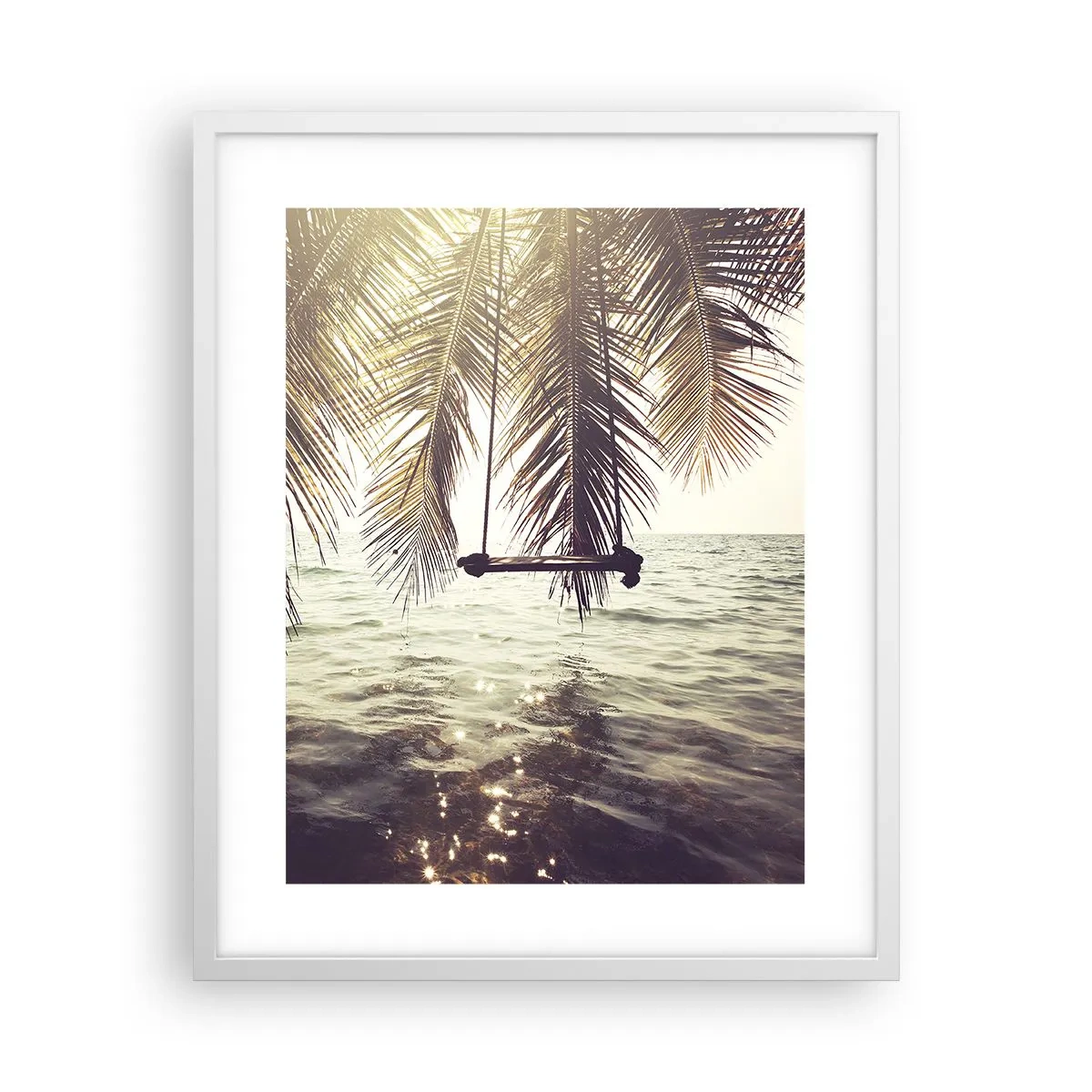 Póster en marco blanco - Columpiar la imaginación - 40x50 cm