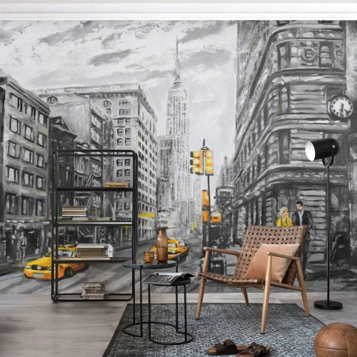 Fotomural personalizado Premium Sand - Una de las muchas historias de la gran manzana - Ciudad, Nueva York, Arquitectura