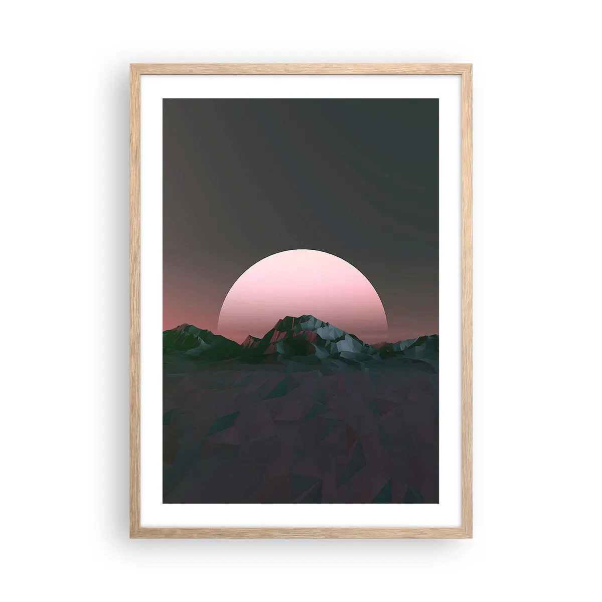 Póster en marco roble claro - En una galaxia muy muy lejana - 50x70 cm