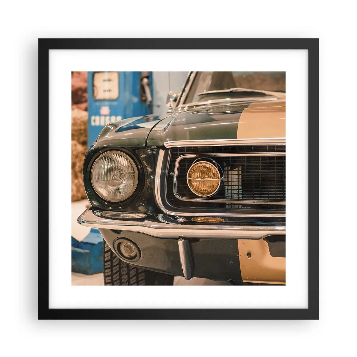 Póster en marco negro - Encuentro con una leyenda - 40x40 cm