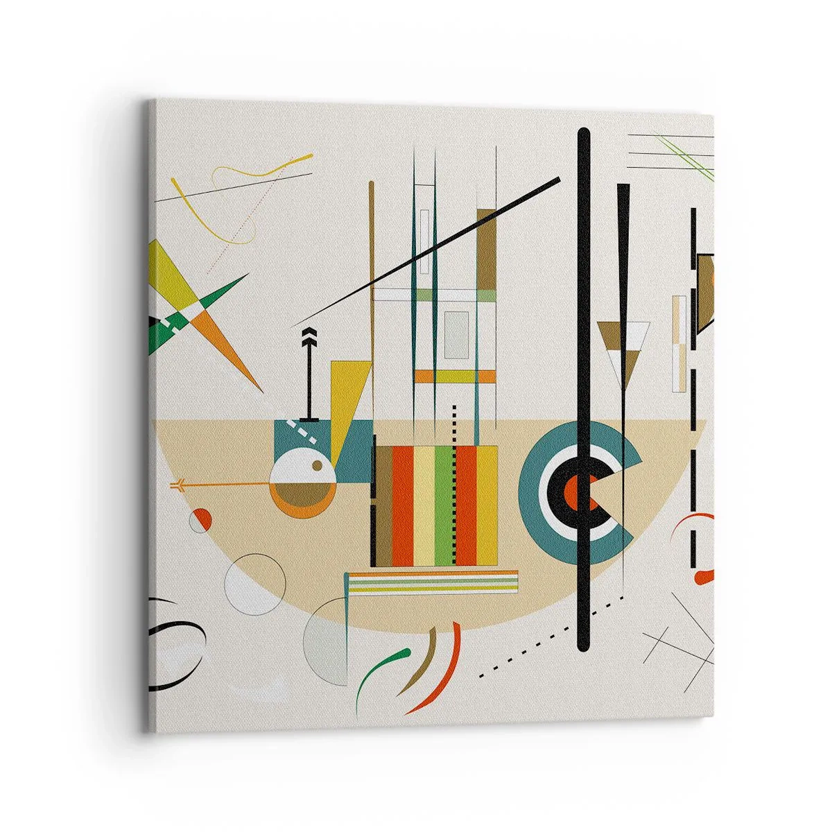 Cuadro sobre lienzo - Impresión de Imagen - Y el mundo ríe - 70x70 cm