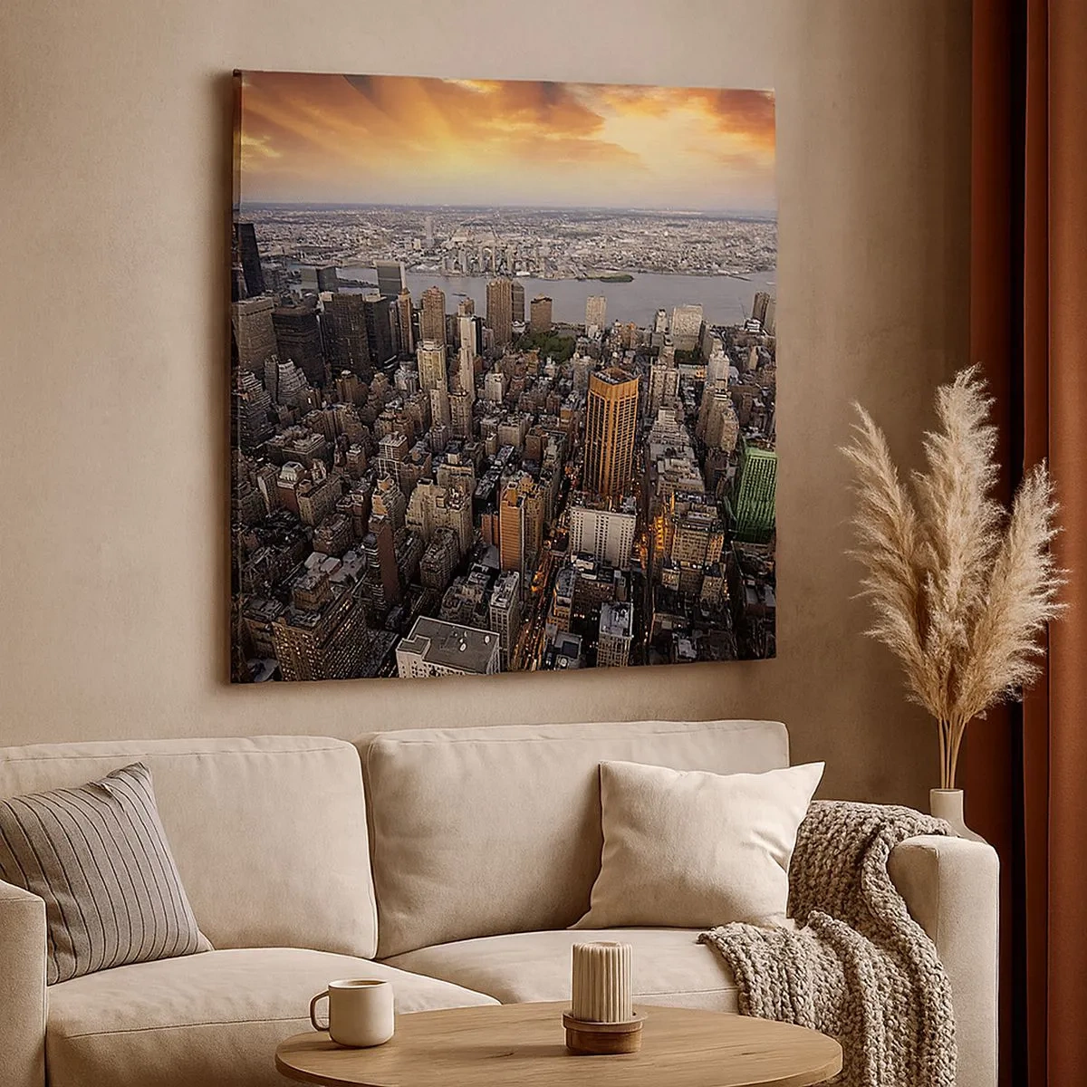 Cuadro sobre lienzo - Impresión de Imagen - El corazón palpitante de nuestro tiempo - 30x30 cm