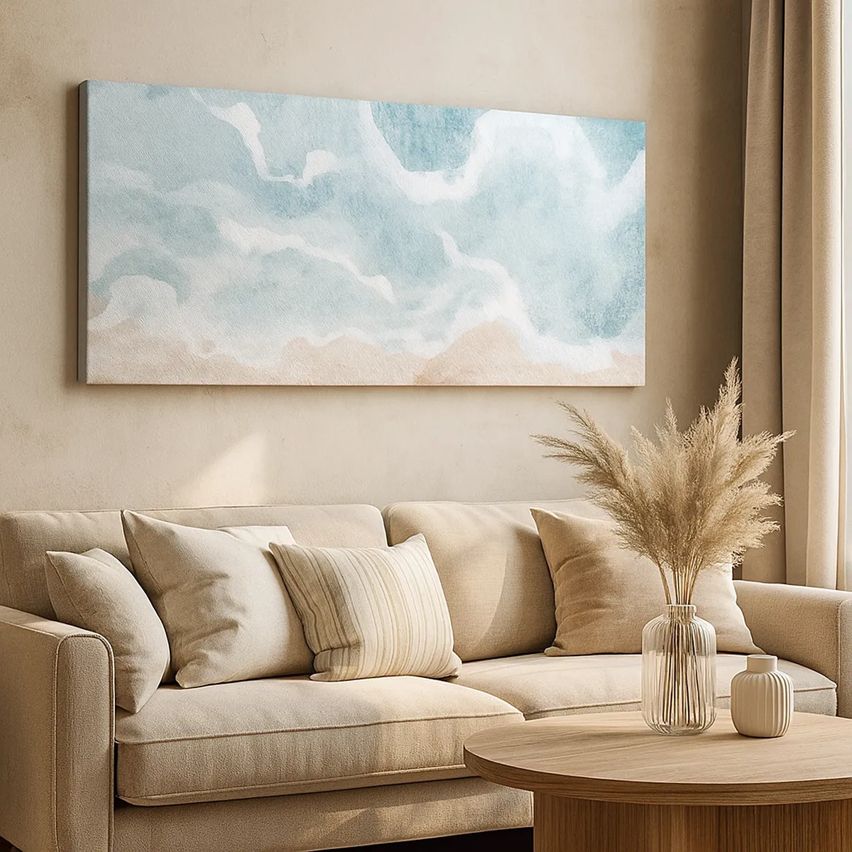 Cuadro sobre lienzo - Impresión de Imagen - Abstracción de nubes - 30x30 cm