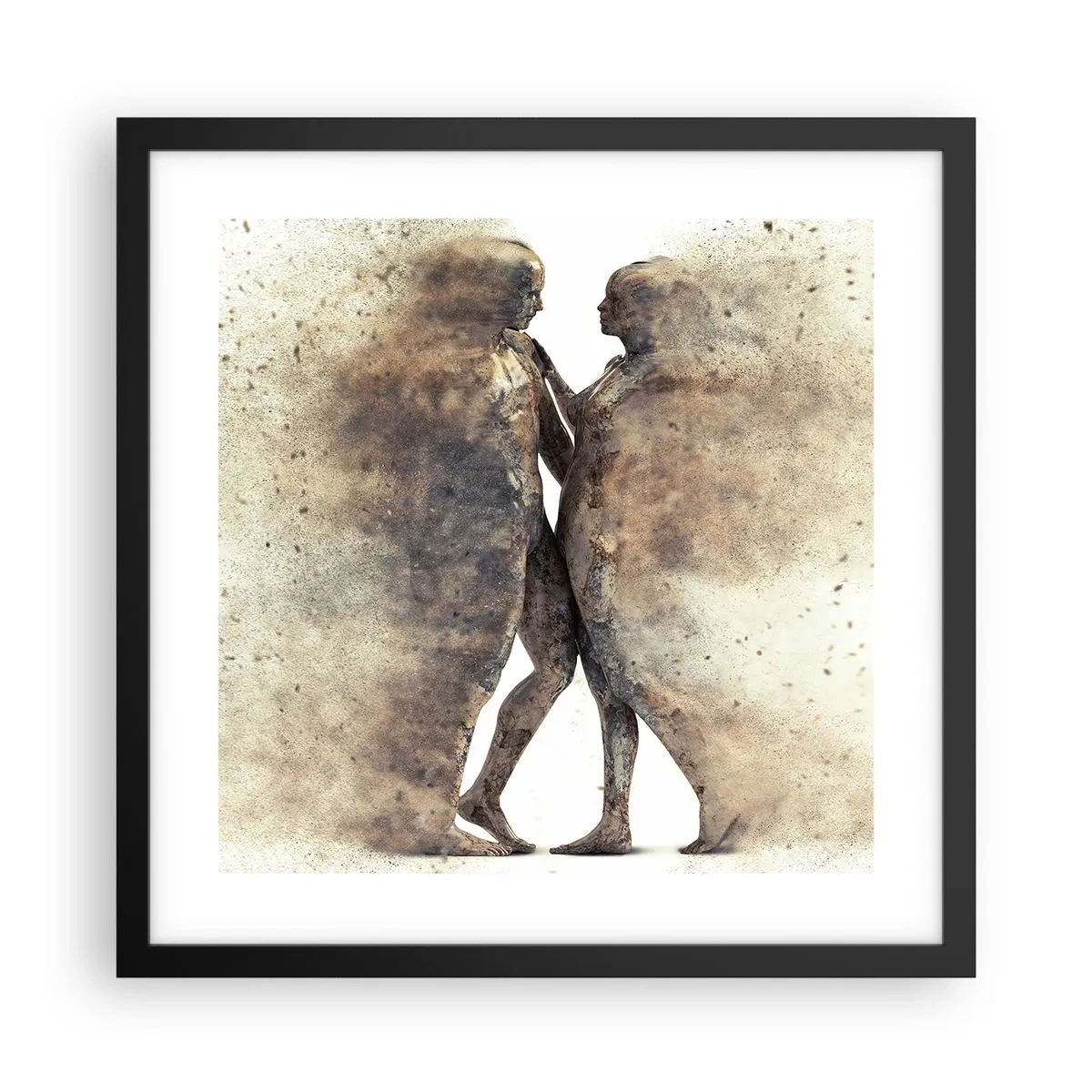 Póster en marco negro - Del polvo resurgieron para amar - 40x40 cm