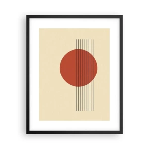 Póster en marco negro - Cruzando el círculo - 40x50 cm