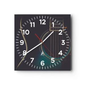 Reloj de pared - Reloj de vidrio - Un momento antes de que suene - 30x30 cm