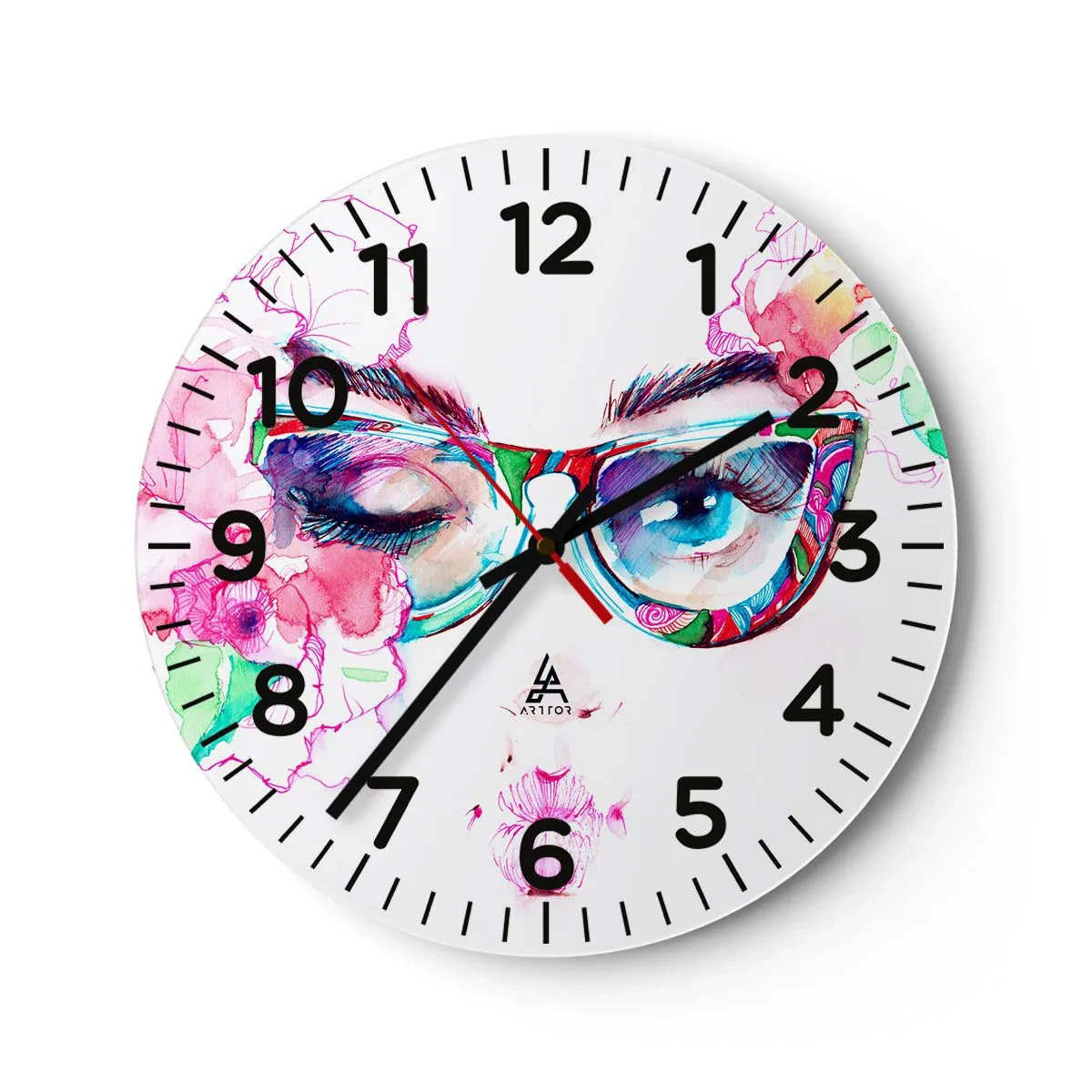 Reloj de pared - Reloj de vidrio - Una promesa tentadora - 40x40 cm