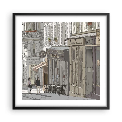 Póster en marco negro - Alegrías urbanas - 50x50 cm
