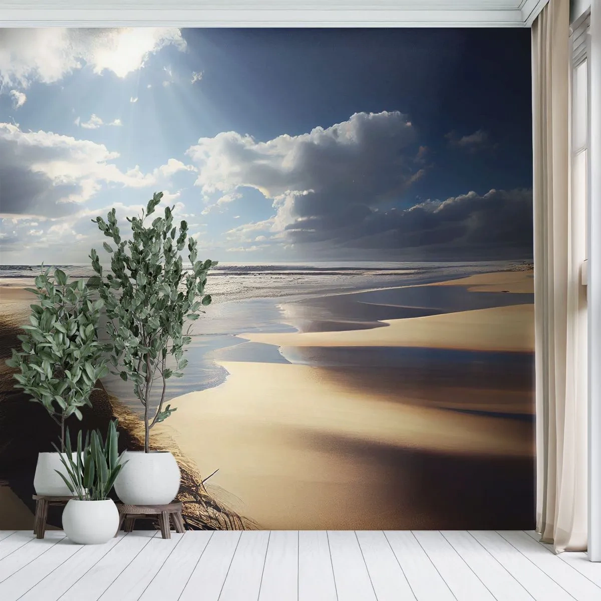 Fotomural Autadhesivo Deluxe Sticker - Playa, playa salvaje - Playa, Mar, Dunas - 100x70 cm