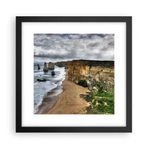 Póster en marco negro - Belleza en bruto - 30x30 cm