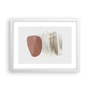 Póster en marco blanco - Una columnata abstracta - 40x30 cm