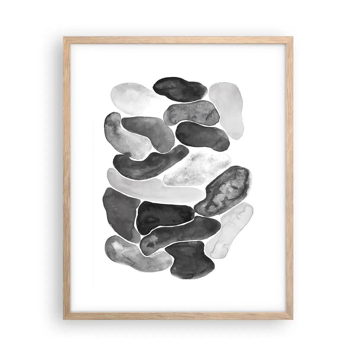 Póster en marco roble claro - Abstracción pétrea - 40x50 cm
