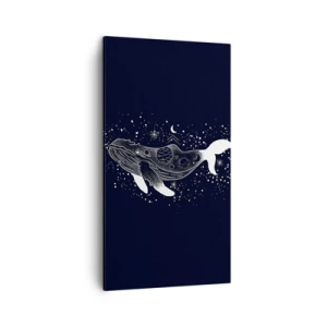 Cuadro sobre lienzo - Impresión de Imagen - En el océano del universo - 45x80 cm