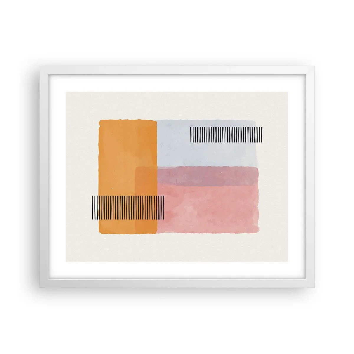 Póster en marco blanco - La rectitud - 50x40 cm