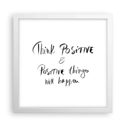 Póster en marco blanco - ¿Cómo vivir? - 30x30 cm