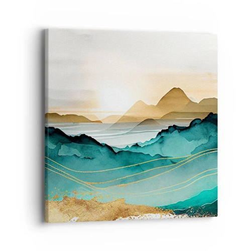 Cuadro sobre lienzo - Impresión de Imagen - Al borde de la abstracción - paisaje - 40x40 cm