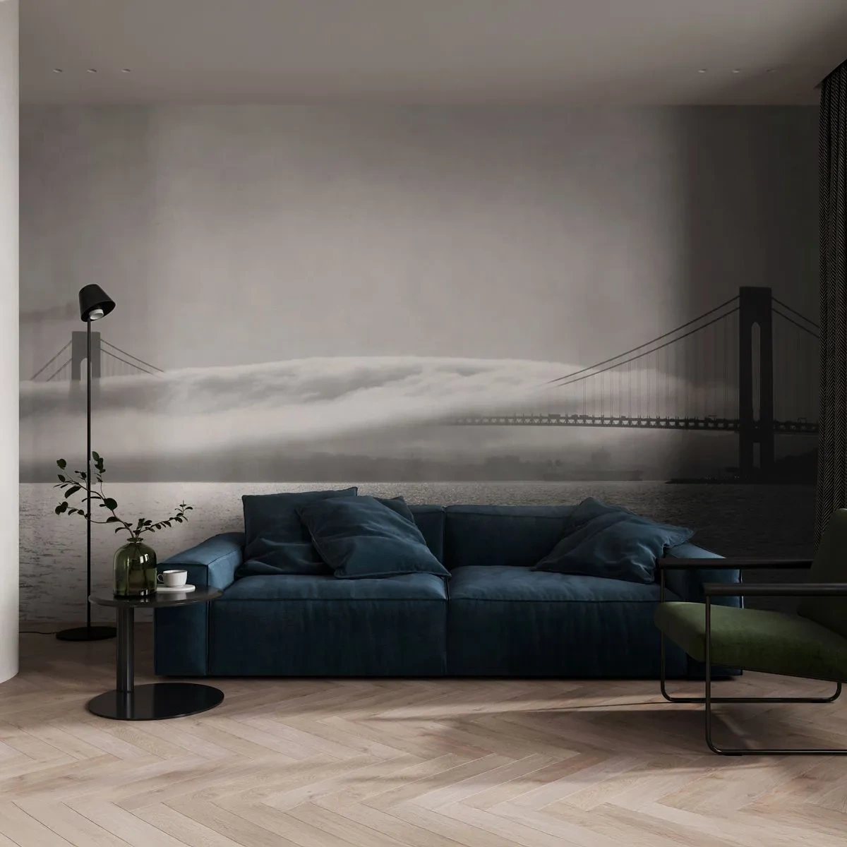 Fotomural Autadhesivo Deluxe Sticker - Navegue por el Golden Gate - Paisaje, Puente, San Francisco - 500x350 cm