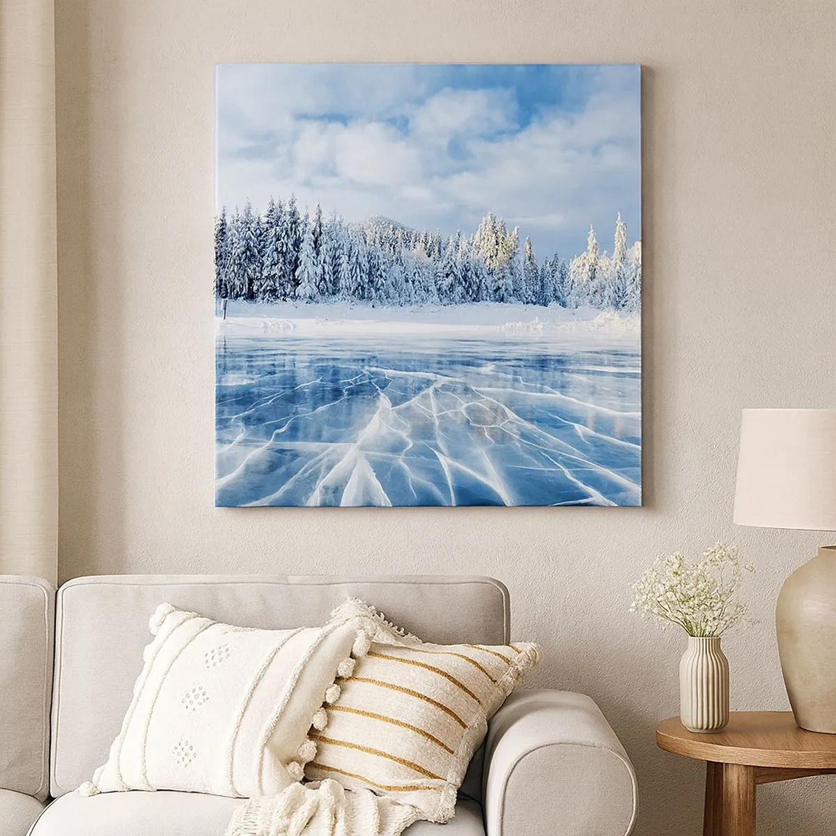 Cuadro sobre lienzo - Impresión de Imagen - Vista deslumbrante y cristalina - 30x30 cm