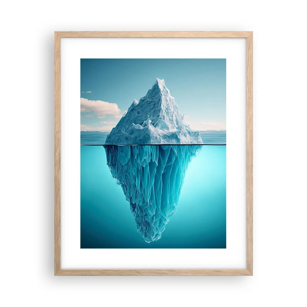 Póster en marco roble claro - El trono de hielo - 40x50 cm