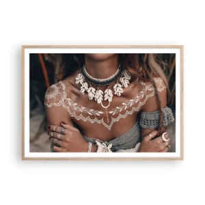 Póster en marco roble claro - Talismanes, rituales de feminidad - 100x70 cm