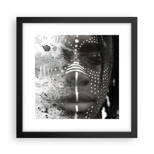 Póster en marco negro - Descubrimiento del espíritu original - 30x30 cm